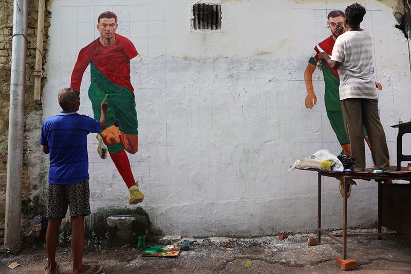 In Images: Kolkata's streets turn yellow and green as Neymar, Raphinha World Cup murals come alive