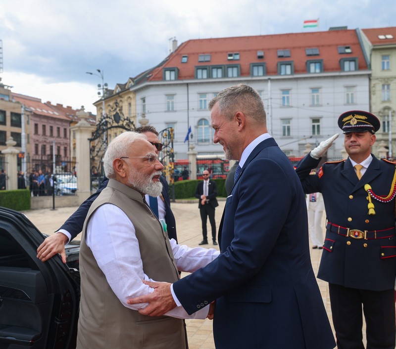 In Images: PM Modi meets Solavakian Prez in Bratislava, helds delegation-level talks