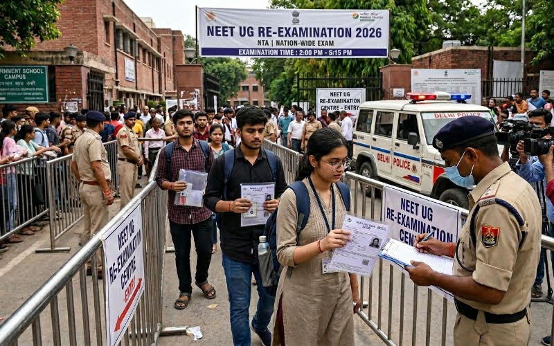 Nagpur candidate receives Abu Dhabi exam centre in NEET re-exam admit card due to a glitch.