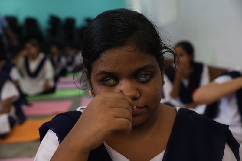 Visually impaired students of a Kolkata blind school embrace yoga ahead of Yoga Day