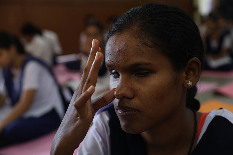 Visually impaired students of a Kolkata blind school embrace yoga ahead of Yoga Day