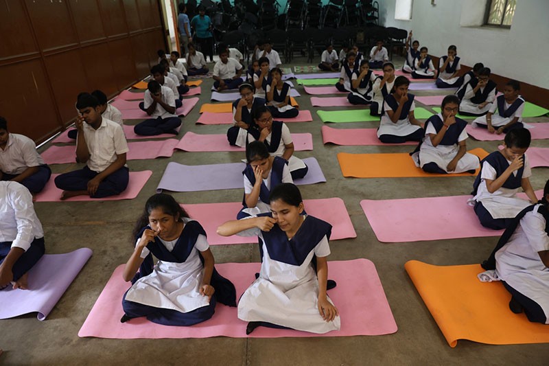 Visually impaired students of a Kolkata blind school embrace yoga ahead of Yoga Day