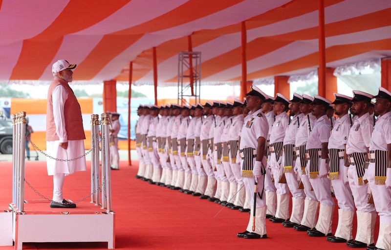 In Images: PM Modi commissions three indigenous naval warships in Kolkata