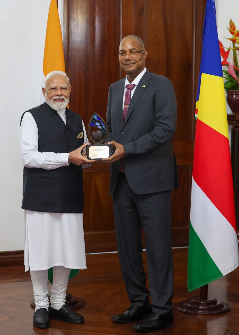 In Images: PM Modi receives Seychelles' highest civilian honour
