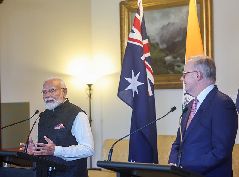 In Images: PM Modi addresses joint press statement with Australian PM in Melbourne