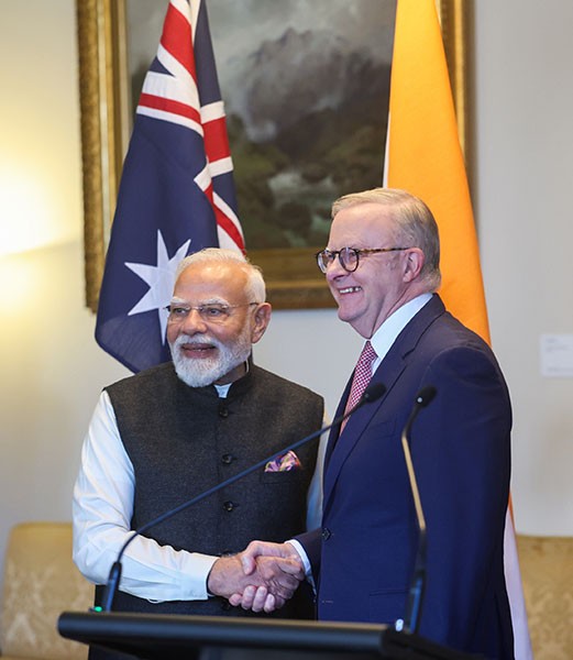 In Images: PM Modi addresses joint press statement with Australian PM in Melbourne