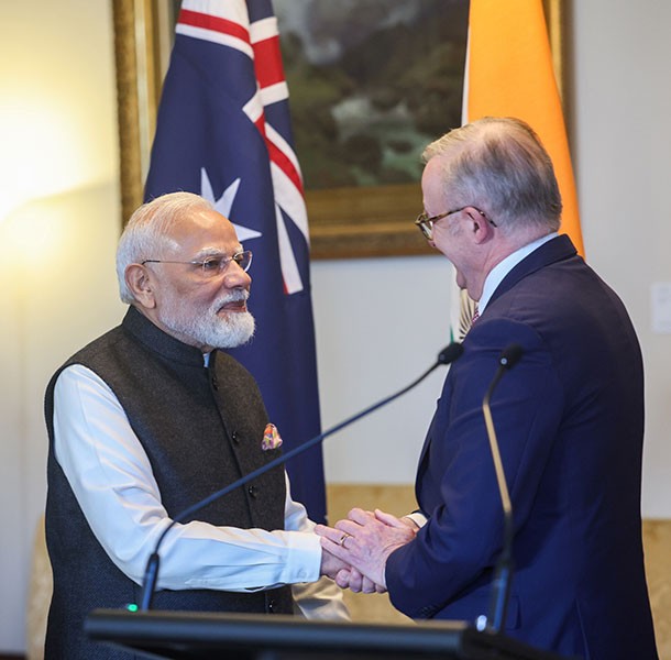 In Images: PM Modi addresses joint press statement with Australian PM in Melbourne