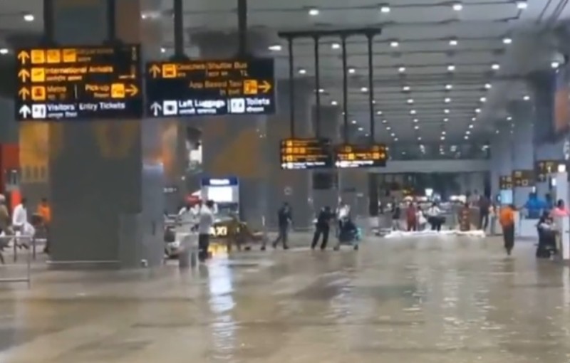 Heavy rain waterlogged Delhi roads and IGI Airport as thunderstorms swept across the NCR on Friday.