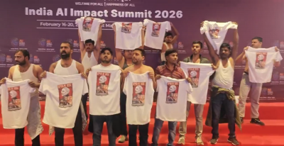 Youth Congress workers detained after shirtless protest at India AI Impact Summit