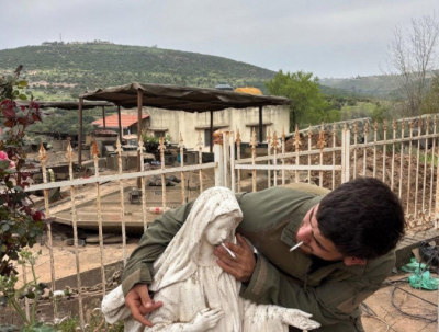 IDF launches probe after soldier seen mocking Virgin Mary's Statue in Lebanon by placing a cigarette in mouth