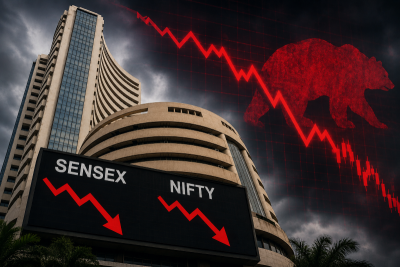 Indian stock market crash: Sensex slides 715 points