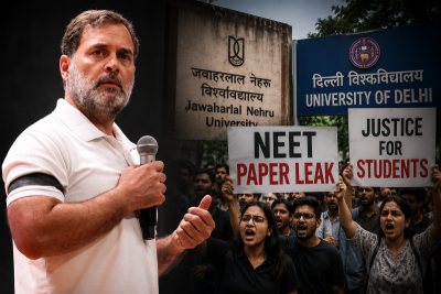 JNU, DU warn students against NEET protests; Rahul Gandhi erupts: 'How dare you?'