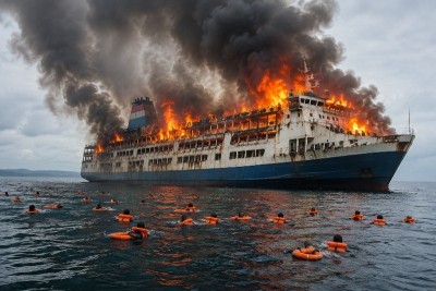 Ferry horror in Indonesia: Five dead, 41 missing after ferry catches fire