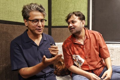 In Images: Srijit Mukherji, Anirban Bhattacharya record new song at Audio Lake studios in Kolkata