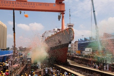 India’s indigenous naval shipbuilding push gains momentum as GRSE launches second NGOPV 'Shruti'
