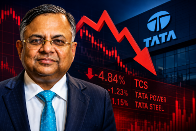 Tata stocks crash after Chandrasekaran exit shock: TCS falls nearly 5%