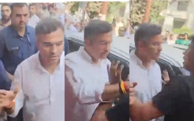 Delhi PWD Minister Parvesh Verma slaps man on camera during road inspection, Rahul Gandhi reacts