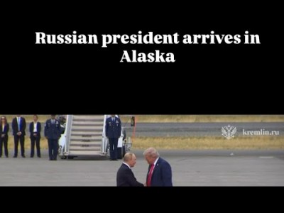 Putin arrives in Alaska for Ukraine war talks with Trump