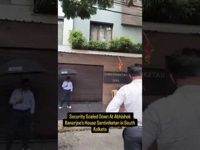 Security Scaled Down At Abhishek Banerjee’s House Santiniketan in South Kolkata
