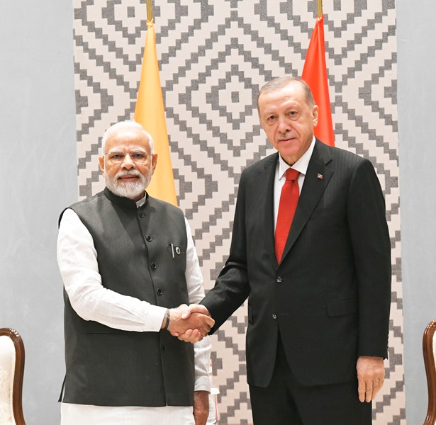 SCO Summit: PM Modi, Turkish Prez Erdogan hold bilateral talks in Uzbekistan's Samarkand