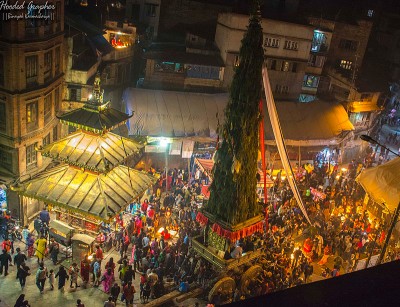 Nepal:  Kathmandu’s longest chariot festival honouring Lord of Rain commences