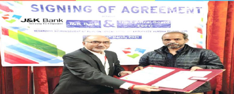 Jammu and Kashmir Bank signs agreement with EPFO