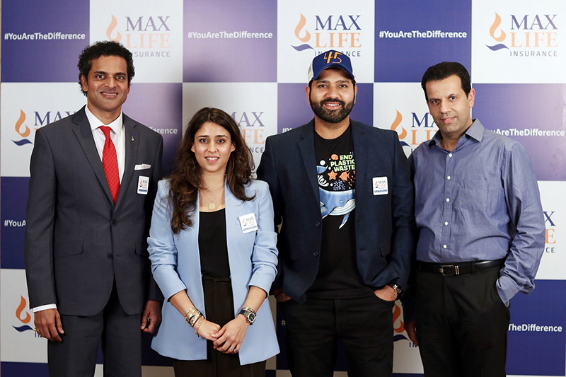 Max Life Insurance announces cricketer Rohit Sharma and wife Ritika Sajdeh as brand ambassadors