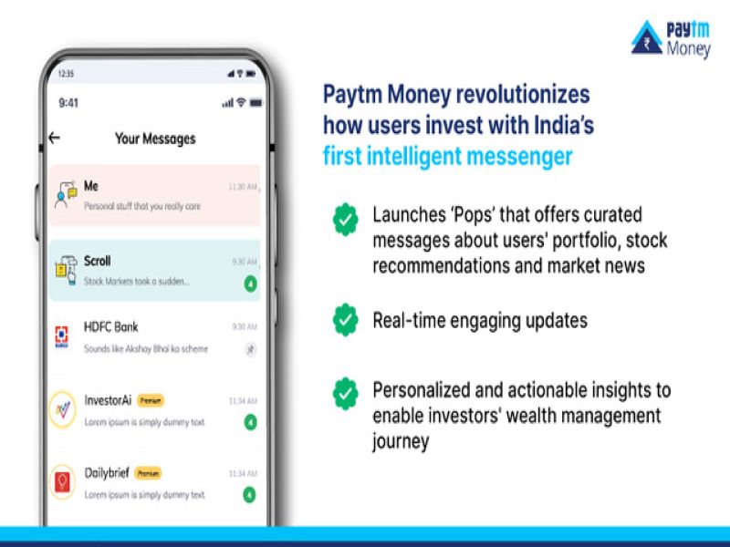 Paytm Money launches messenger ‘Pops’ invest and track markets