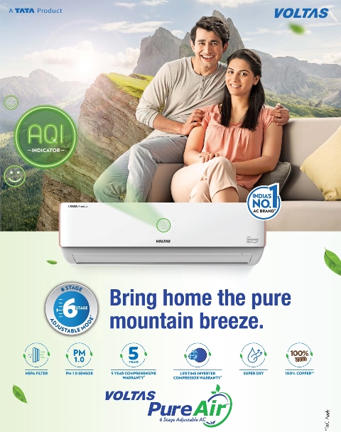 Voltas launches its 2022 range of PureAir Inverter AC