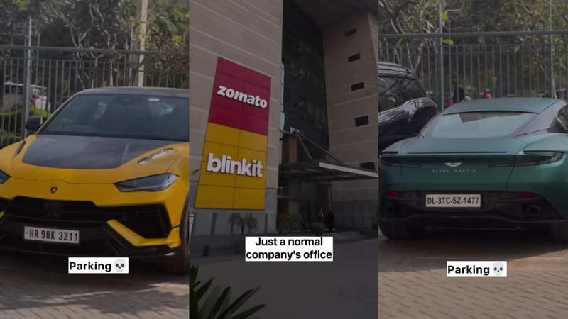 Video showing luxury cars parked at Blinkit and Zomato's Gurugram offices goes viral