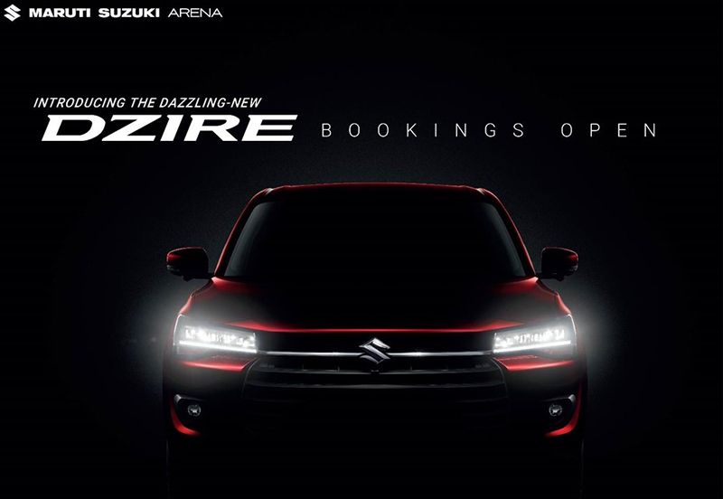 Pre-booking for Maruti Suzuki's 4th Generation Dzire is now open