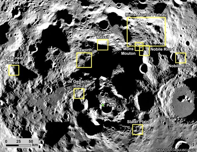 NASA identifies 9 potential landing sites on Moon for Artemis III Mission