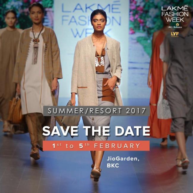 LakmÃ© Fashion Week Summer/Resort 2017 to take place from Feb 1-5 at JioGarden