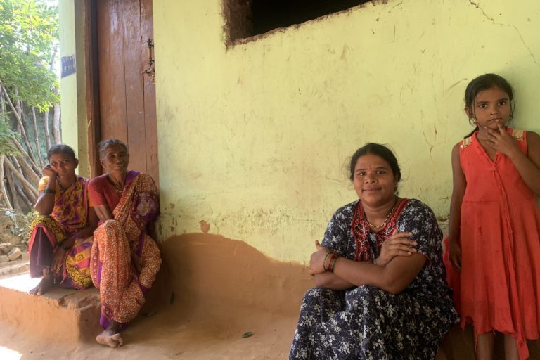 Meerabai Muttewar (middle) and Pournima Chaudhari. Photo by Saurabh Katkurwar.