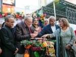 USA: Hindu community members celebrate Diwali in Times Square