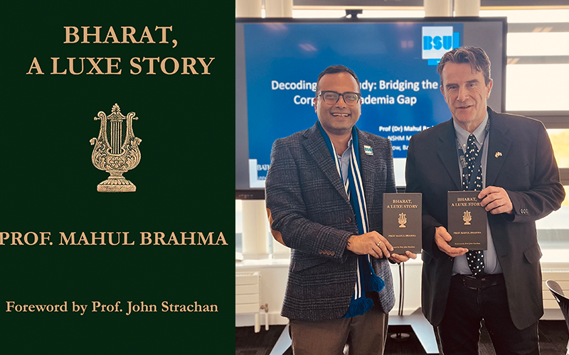 Academician Mahul Brahma releases his tenth book Bharat, A Luxe Story at UK's Bath Spa University