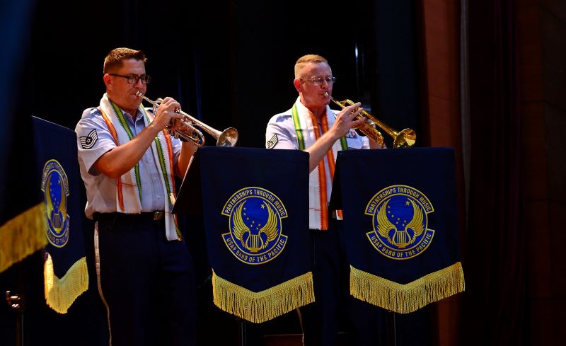 United States Air Force Band of the Pacific performs in Kolkata