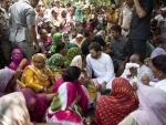 Rahul Gandhi meets protesting sanitation workers as garbage mounts up in Delhi