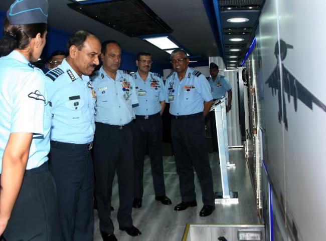 Arup Raha inaugurates induction publicity exhibition vehicle 