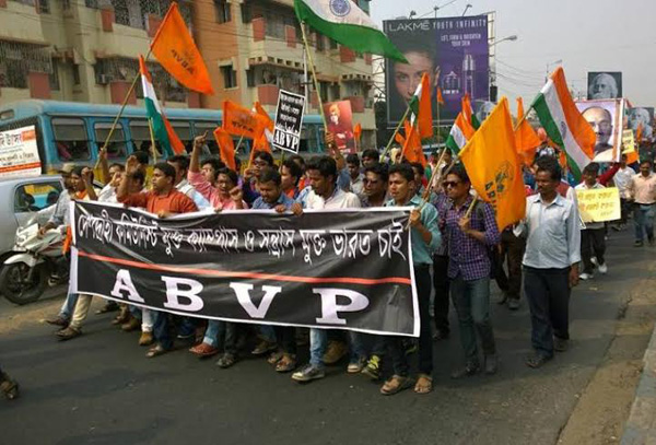 JNU row: ABVP's counter rally triggers tension in Kolkata's Jadavpur University