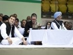 Sonia, Rahul, Manmohan breathe fire at save democracy rally