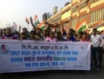 Narada sting: TMC holds counter march, Lefts stage demonstration