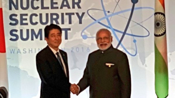 Modi meets Abe on the sidelines of NSS