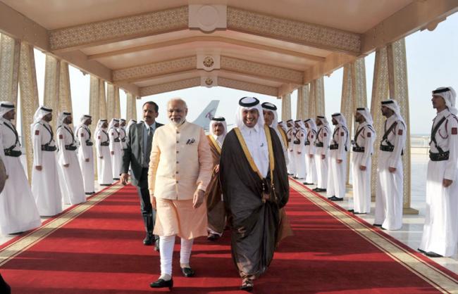 PM Modi visits workers camp in Doha