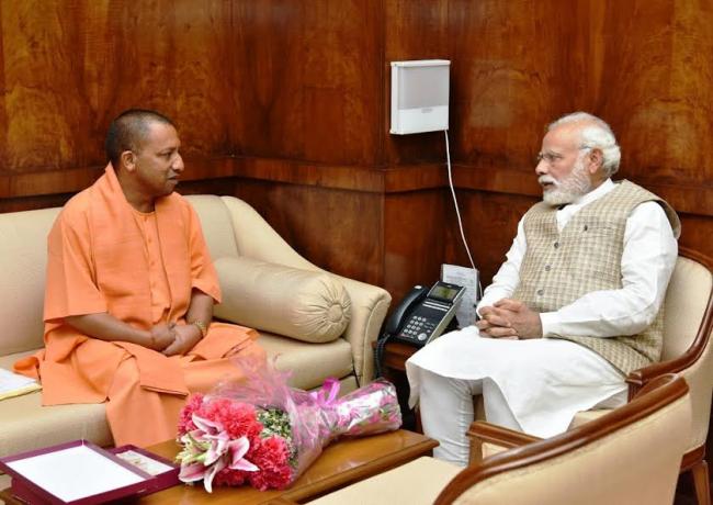 Yogi Adityanath meets President Pranab Mukherjee, PM Modi