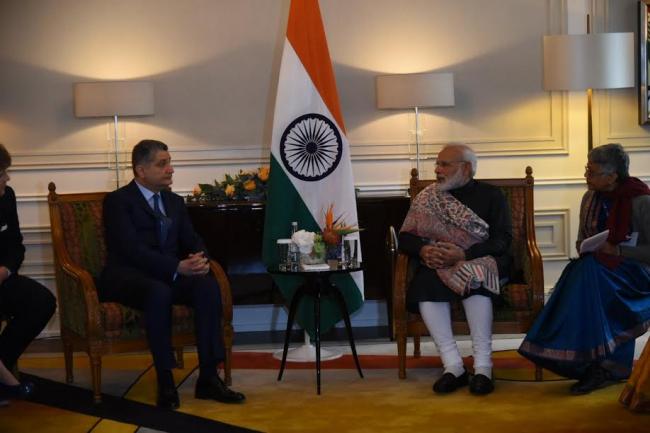 EAEU Chairman Tigran Sargasyan meets Narendra Modi