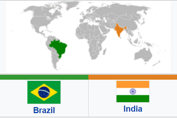 india to brazil map Festival Of India To Showcase Country S Culture Food And india to brazil map