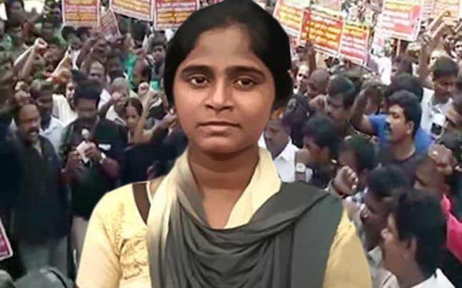 Anitha suicide : Tamil organisation on demonstration demanding scrapping of NEET