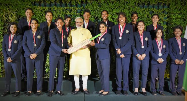 PM Modi interacts with Indian Womenâ€™s Cricket Team