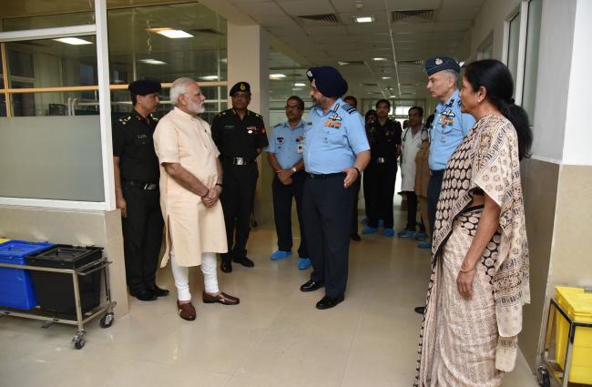 IAF Marshal Arjan Singh 'critically ill', Narendra Modi visits R&R Hospital